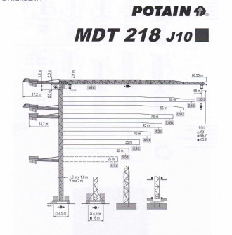 Obendreherkran TDK Potain MDT 218J10 2C Lüneburg