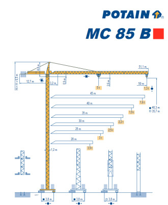 Obendreherkran Potain MC85B 2C Lüneburg