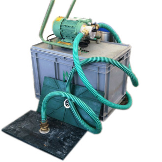 Flachsauger Set, ZUWA 60L/min Flachsaugpumpe 