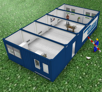 Bürocontainer 20' mit/ohne Einrichtung