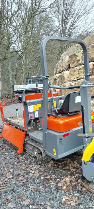 Wozidło gąsienicowe Miniwywrotka trójstronna Gąsienice gumowe, KC120, Kubota