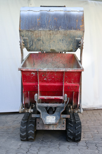 Kettendumper Minidumper mit Hochkippfunktion und Selbstladefunktion Gummiketten Hinowa HS