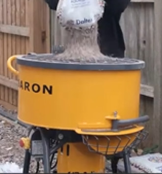 Zwangsmischer Betonmischer Estrichmischer, 120l, Drehzahl zwischen 9 und 55/ Minute, 230V mit Anschlusskabel, F-Line, Baron 