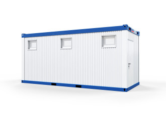 WC-/Dusch-Container Schwarz-Weiß Schleusencontainer Sanitärcontainer 