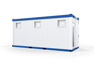 WC-/Dusch-Container Schwarz-Weiß Schleusencontainer Sanitärcontainer