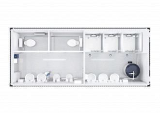BASIC LINE WC/DUSCH WC Container KOMBI Sanitärcontainer