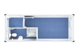 Wohncontainer mit WC/Dusche Raumcontainer 20 ft 