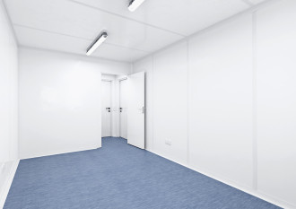 Raumcontainer mit Flur 6 x 3 m 3 Zugänge Raum- & Bürocontainer