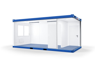 Raumcontainer mit Flur 6 x 3 m 3 Zugänge Raum- & Bürocontainer