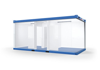 Raumcontainer raumgeteilt mit WF 6 x 3 m Raum- & Bürocontainer