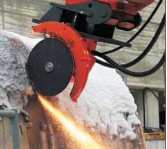Bagger Säge, Stein Beton Asphalt Holz Metalle