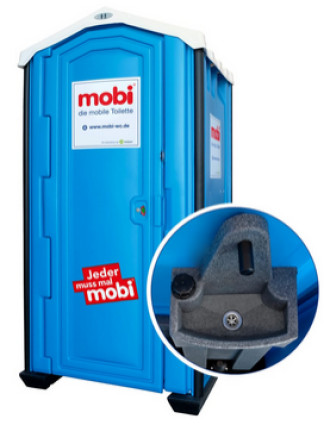 mobi BASIC WB Standard WC-Kabine mit Handwaschbecken 