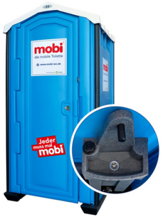 mobi EVENT Hochwertige Toilettenkabine mit Handwaschbecken 