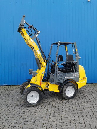 Miniradlader WL20, schmal, Betriebsgewicht 2000kg, Klappdach 0,2m³
