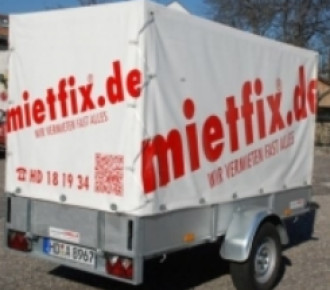 Anhänger 750kg , bis 100km/h und Auflaufbremse, 250x130cm Ladefläche, Plane+Spriegel Weinheim