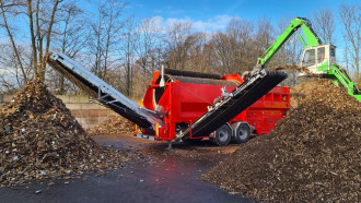 Mobile Trommelsiebanlage mieten - 5 bis 80mm Lochdurchmesser
