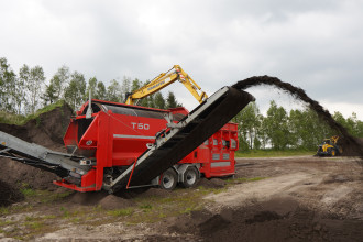 Mobile Trommelsiebanlage mieten - 5 bis 80mm Lochdurchmesser 