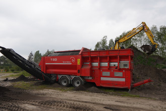 Mobile Trommelsiebanlage mieten - 5 bis 80mm Lochdurchmesser