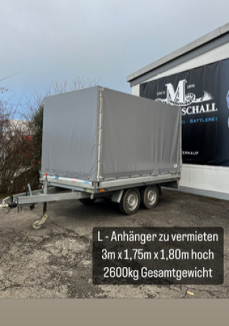 Anhänger Pritsche Plane Ges.-Gew. 2600 kg, Planenanhänger L Sigmaringen