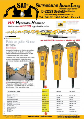 Młot hydrauliczny Indeco UP 7000