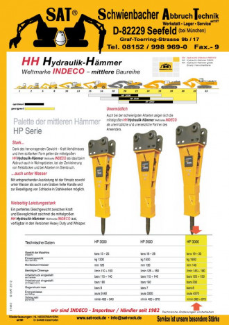Młot hydrauliczny Indeco UP 3000
