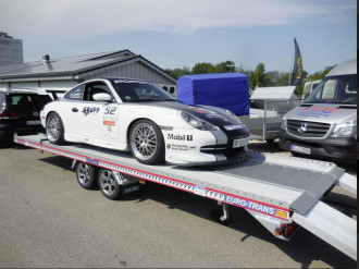 Autotransportanhänger Tandem gebremst Ges.-Gew. 3.500 kg Nutzlast: 2.800 kg 100 km Zulassung Ludwigsburg
