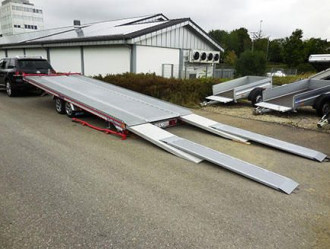 Autotransportanhänger Tandem gebremst Ges.-Gew. 3.500 kg Nutzlast: 2.800 kg 100 km Zulassung