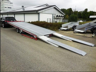 Autotransportanhänger Tandem gebremst Ges.-Gew. 3.500 kg Nutzlast: 2.800 kg 100 km Zulassung