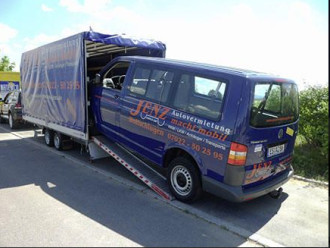 Autotransportanhänger Tandem gebremst m. Hochplane Ges.-Gew. 3.500 kg Nutzlast: 2.500 kg 100 km Zulassung