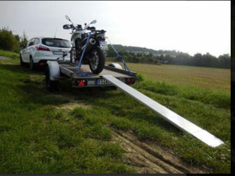 Einachsanhänger für 1 Motorrad ungebremst Ausstattung / Ges.-Gew. 750 kg Nutzlast: 600 kg