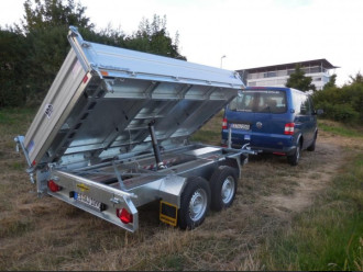 Kippanhänger 3-SeitenGes.-Gew.: 3.500 kg Nutzlast: 2.500 kg 100 km Zulassung