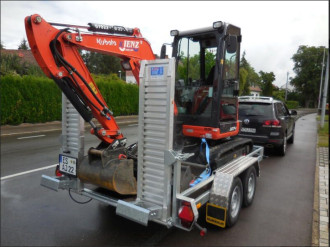 Baumaschinenanhänger Ges.-Gew.: 3500 Kg Nutzlast 2800 Kg