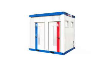 WC-Container D/H Bau 10 ft Sanitärcontainer Damen und Herren 