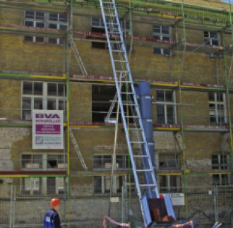 Schrägaufzug / Bauaufzug Alu bis 17m Höhe, Geda Stuttgart