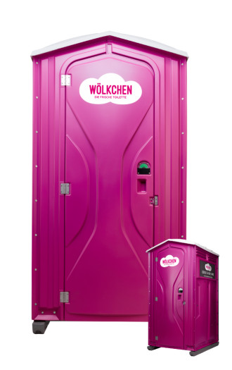 Toilettenkabine Wölkchen Klassiker Baustellentoilette Magdeburg
