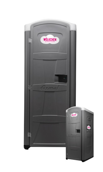 Toilettenkabine Wölkchen Mini Baustellentoilette