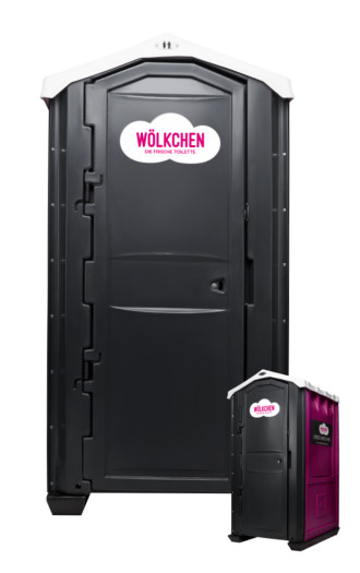 Toilettenkabine Lagerwölkchen Baustellentoilette