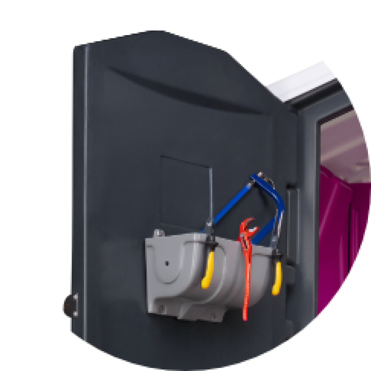 Toilettenkabine Lagerwölkchen Baustellentoilette