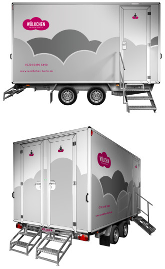 Toilettenwagen Öko-Wolke 2 / 1 / 3    2x Damen & 1x Herren + Urinale Elmshorn