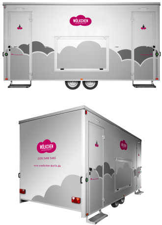 Toilettenwagen Öko-Wolke2 / 1 / 1   2x Damen & 1x Herren + Urinale Potsdam