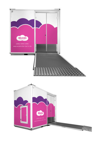 Toilettenkabine Rollstuhl - und behindertengerechte WC-Kabine Wolkenhaus ohne Hindernisse Elmshorn