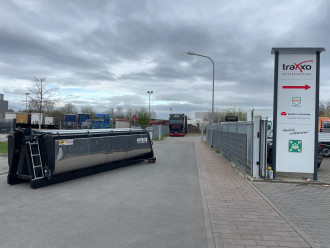 Asphalt Thermocontainer LKW Hakenlift/Abroller System amtec 