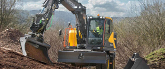 Mobilbagger Volvo EWR150E Kurzheckbagger