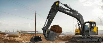 Volvo ECR145E Kurzheck Raupenbagger mit Planierschild