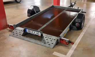 Motorradanhänger 1300kg, bis 100km/h bis 2 Motorräder Absenkanhänger