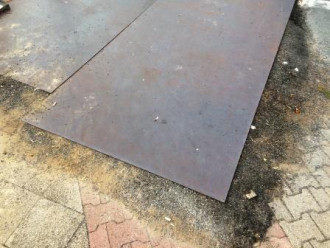 Überfahrplatte- Stahl 3,00m x 1,50m x 27mm 972kg 
