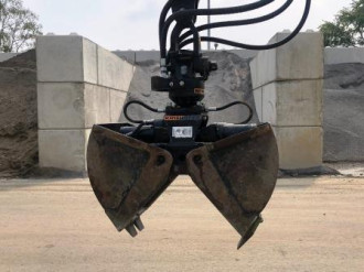 Zweischalengreifer für Minibagger B=40cm  mit Schnellwechsler MS03 Remscheid