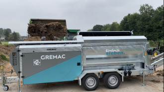 Mobile kompakte Trommelsiebanlage