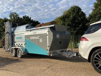 Mobile kompakte Trommelsiebanlage