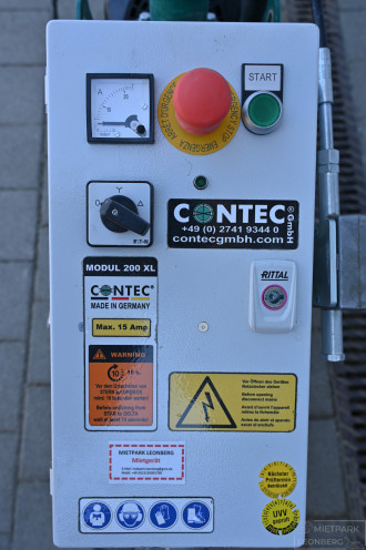 Kugelstrahlmaschine MODUL 200XL und Filteranlage TORNADO B, Klasse M inkl. Magnetwagen 70cm, Fa. Contec